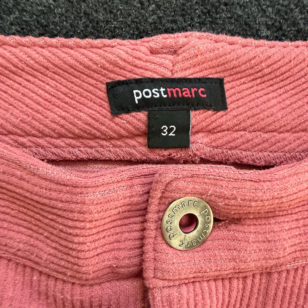 Postmarc Shorts Men 32” waist / 7" inseam, knit corduroy stretch. Red/pink, slim - Picture 3 of 5